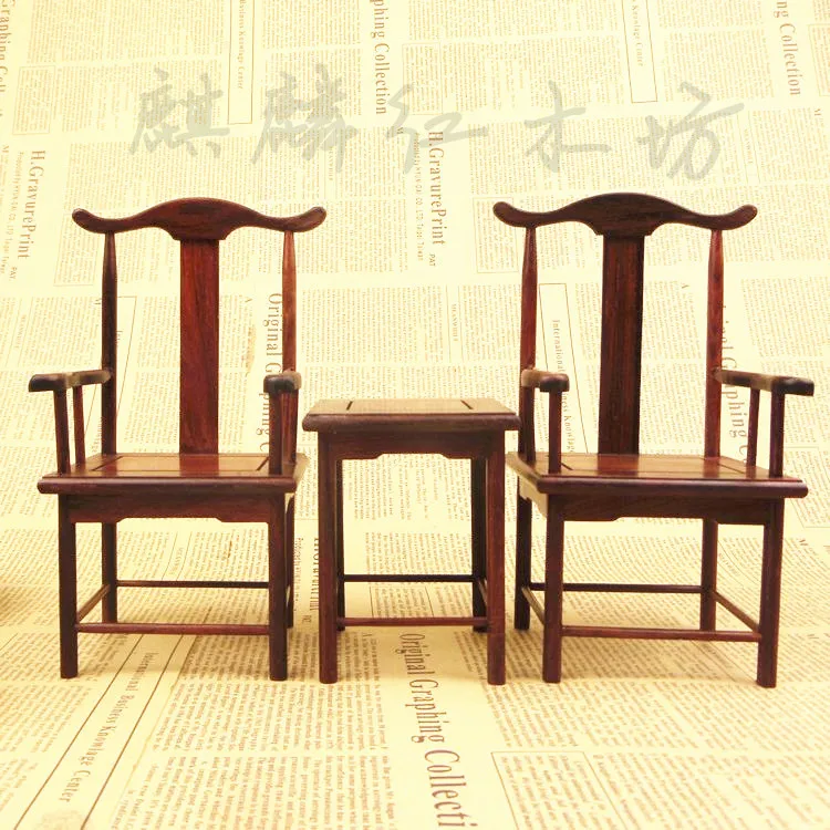 

Kylin rosewood crafts of Ming and Qing Dynasty rosewood chairs model miniature furniture furnishings boutique birthday gift