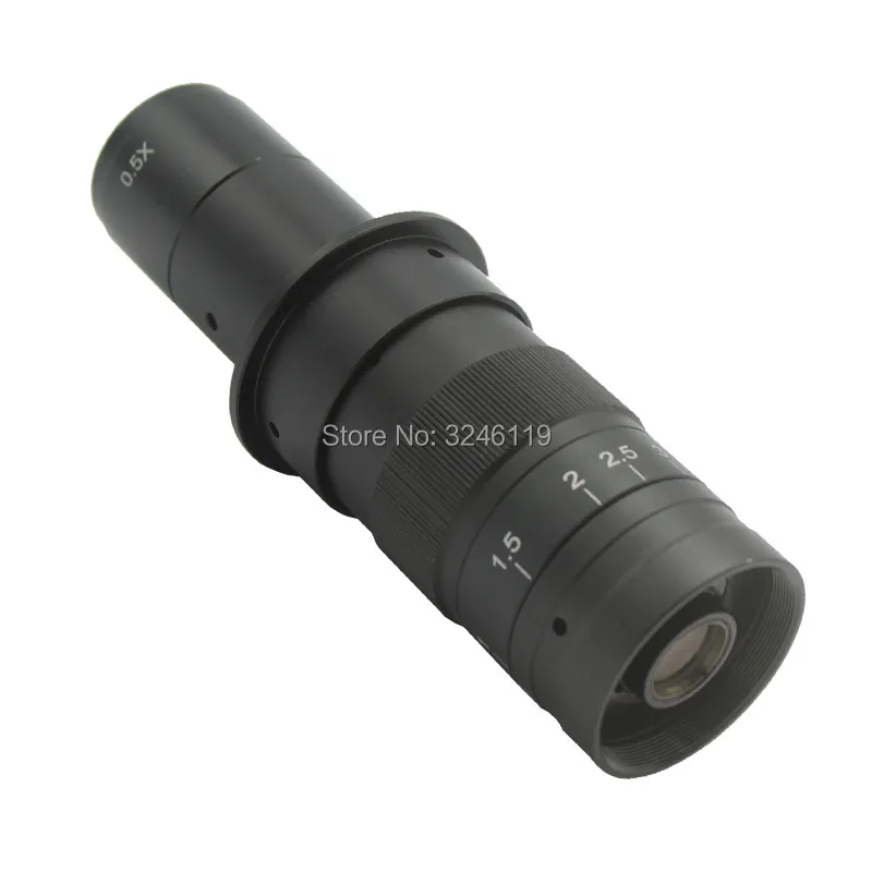 180X 300X Adjustable Magnification 25mm Zoom C-mount Lens 0.7X~4.5X Industry Microscope Camera Eyepiece Magnifier