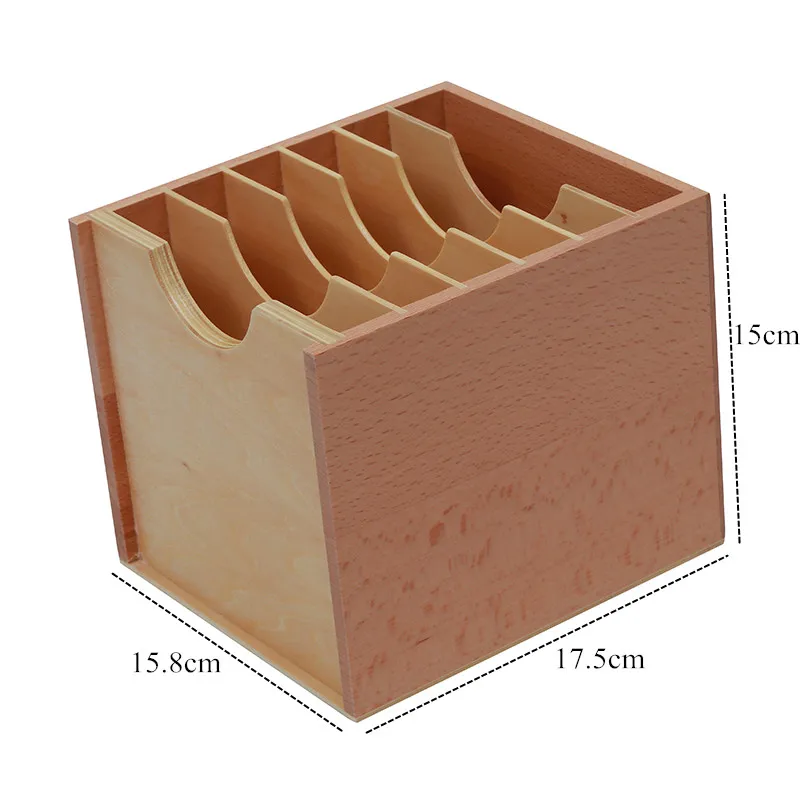 Baby Toy Montessori Six Layer Cards Cabinet Box 15.8cm*17.5cm*15cm Early Childhood Education Preschool Kids Brinquedos Juguetes