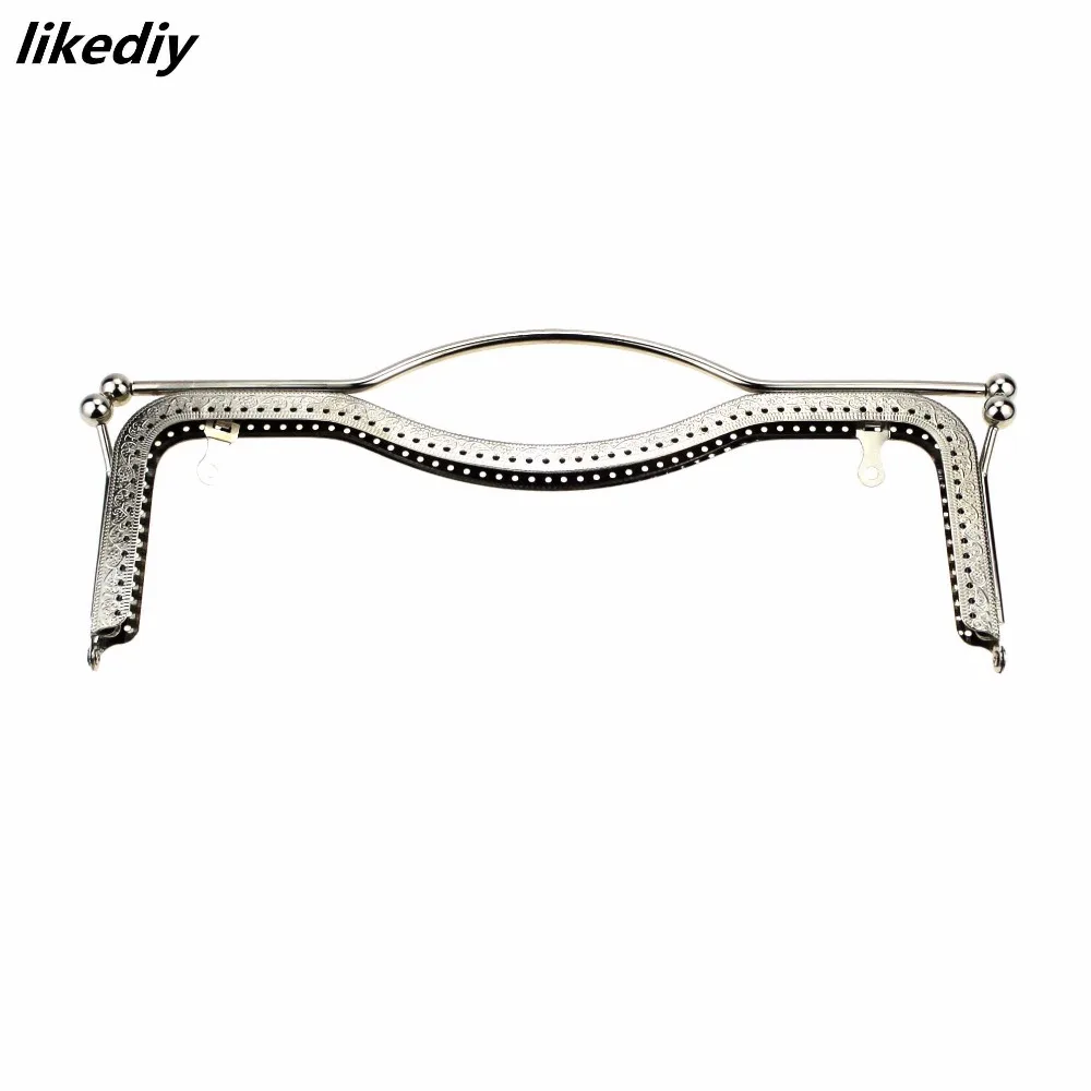 4 Pcs/Lot 27 CM Bronze Silver Gold Black Lips Metal Purse Frame Kiss Clasp Embossing Handle Sewing Bag Part