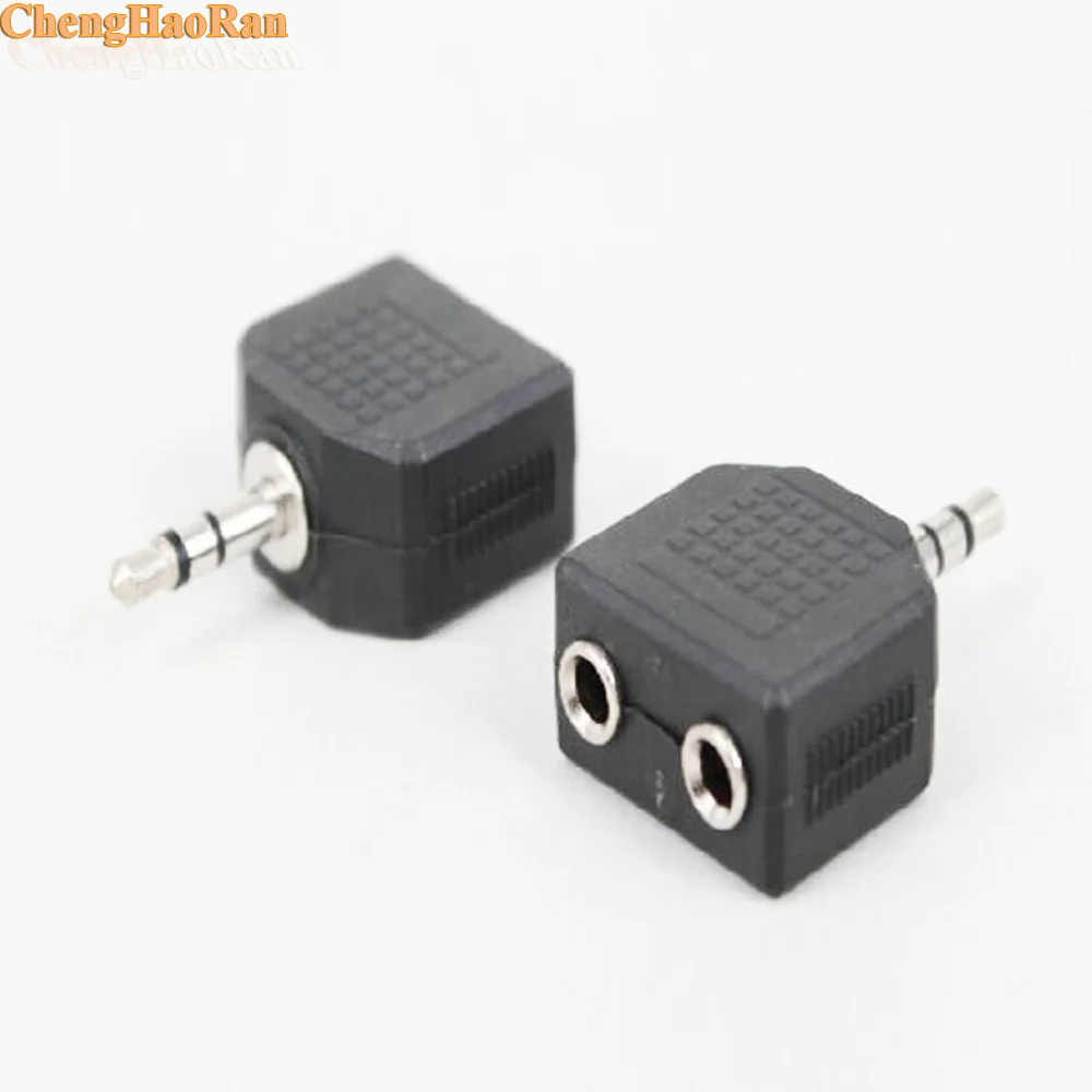 ChengHaoRan 1pcs 3.5mm to 3.5mm 1 Male to 2 Female 1 to 2 Audio Splitter Adapter for Computer Speaker Earphone Headphone