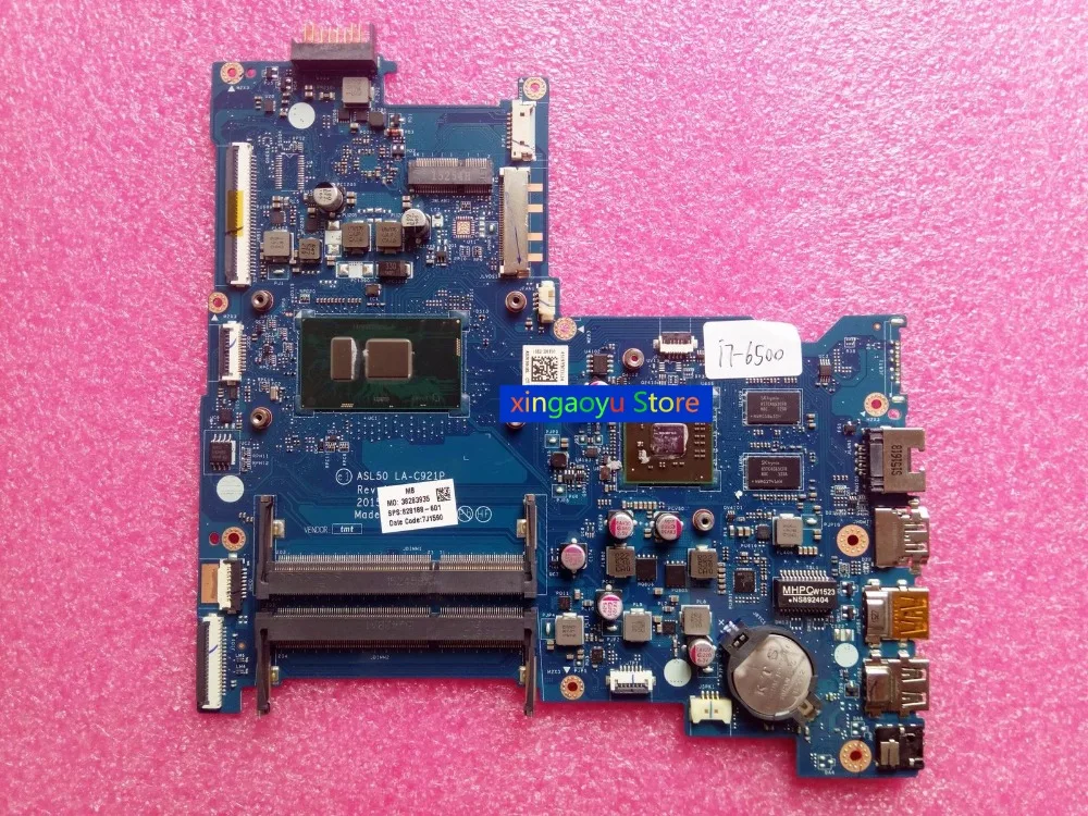 For HP 15-AC Laptop Motherboard I7-6500U CPU 2GB DDR3L 828188-001 828188-601 ASL50 LA-C921P 100% Test OK