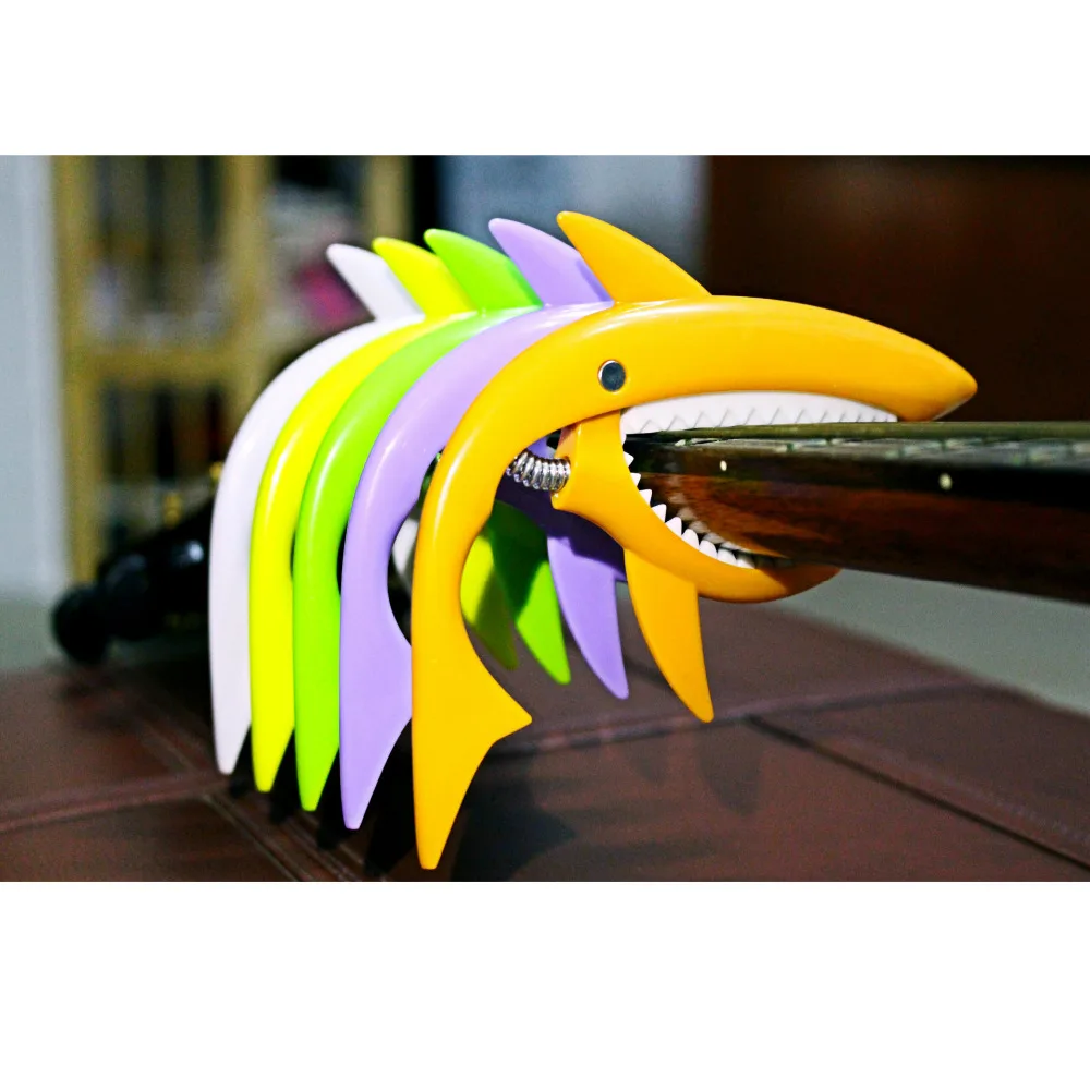 SOACH new plastic personality shark capo multiple color options ukulele Guitar Parts & Accessories