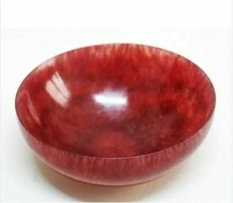 10.5 cm Rare Chinese Natural Red Jade Carving Tea Bowl Exquisite Jade Bowl Home Ornament