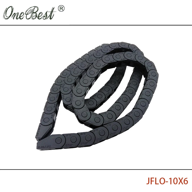 JFLO 1 Meter 10x6mm Wire Carrier Cable Drag Chain Towline Protection Tanks Convenient Non Opening End Connectors Free Shipping