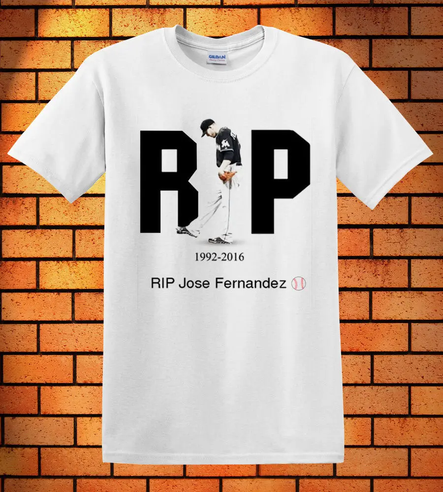 T-shirts Homme 2019 New Tee shirts JOSE FERNANDEZ RIP T-SHIRT IN MEMORY OF SHIRT MARLINS PITCHER T shirt image 2