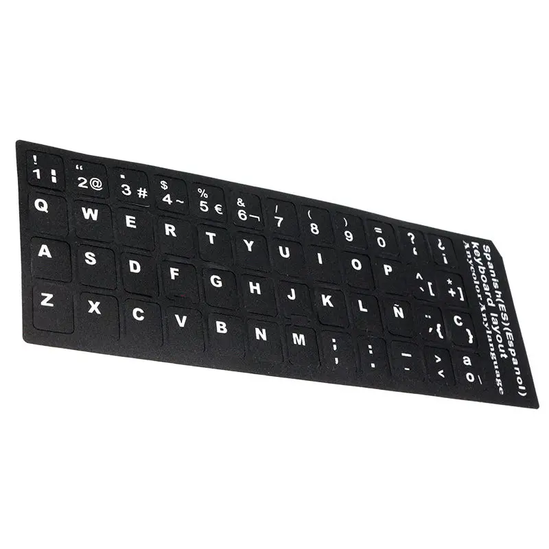 SR Standard Spanish Language Keyboard Stickers Protective Film Layout with Button Letters Alphabet for Computer Keyboard