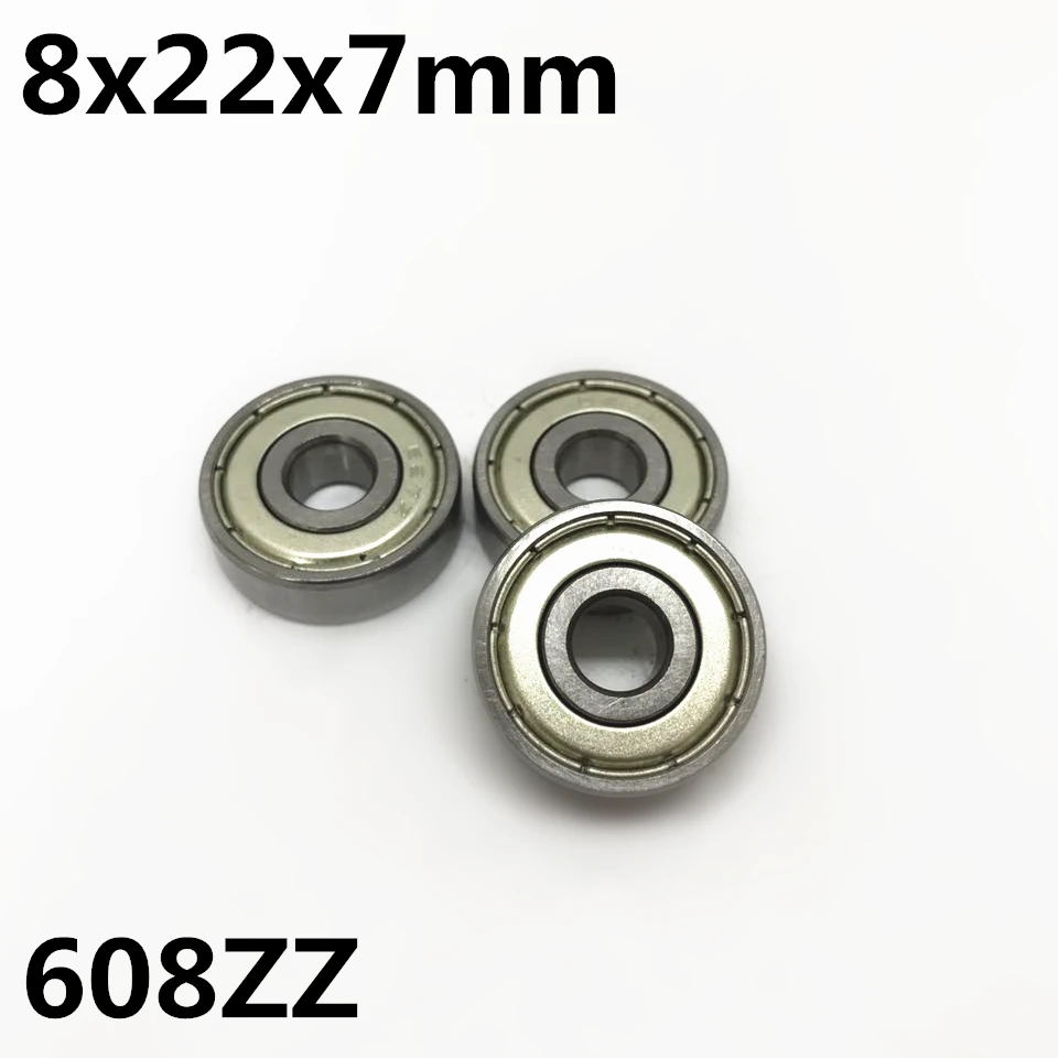 

50Pcs 608ZZ 608-2RS 8x22x7 mm Deep groove ball bearing Miniature bearing High quality Advanced High speed 608Z