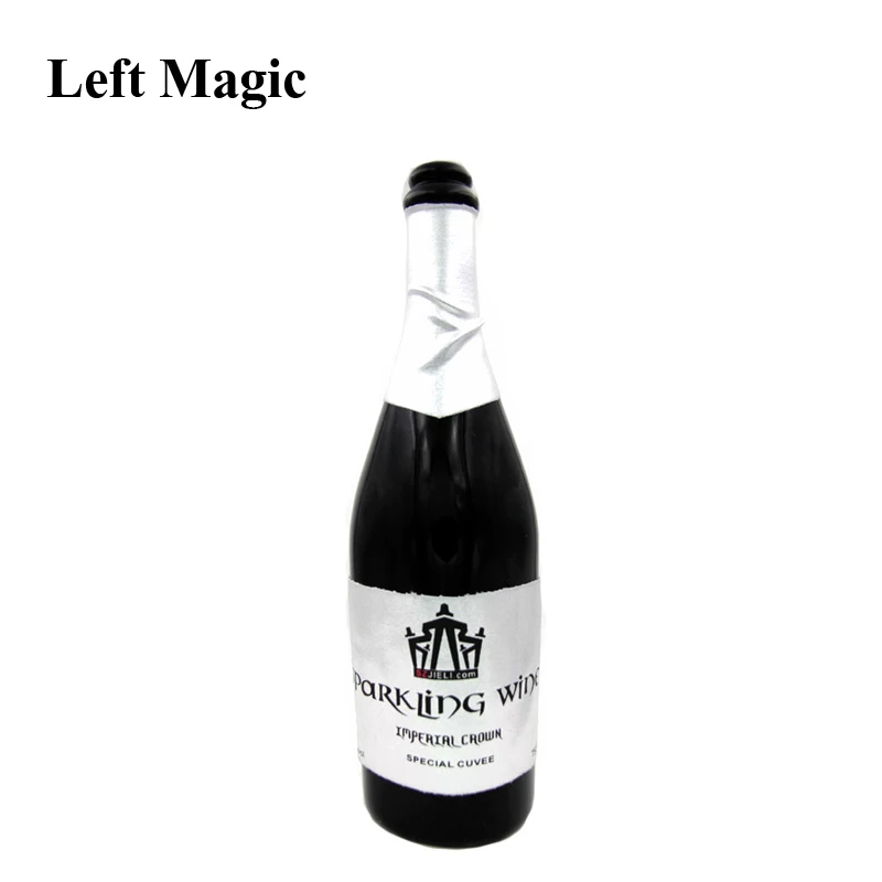 New Vanishing Champagne Bottle Magic Tricks LATEX((Black Or Green) Wine Bottle Stage Close Up Magic Trick Props Gimmick G8217