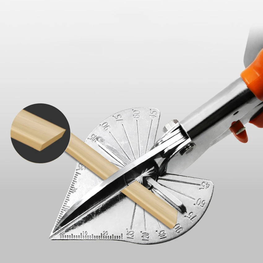 Cizalla angular de 45 a 120 grados, de inglete Cortador manual, hoja Sk5, cortador de ranura de alambre, canalización, PVC, plástico, tira de madera fina