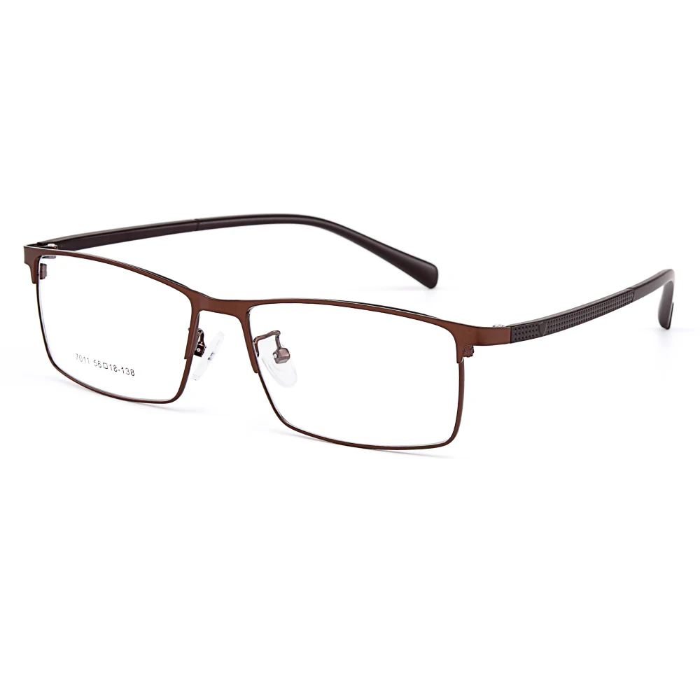 Gmei Optical Men Titanium Alloy Eyeglasses Frames for Men Eyewear Flexible Temples Legs IP Electroplating Alloy Spectacles Y7011