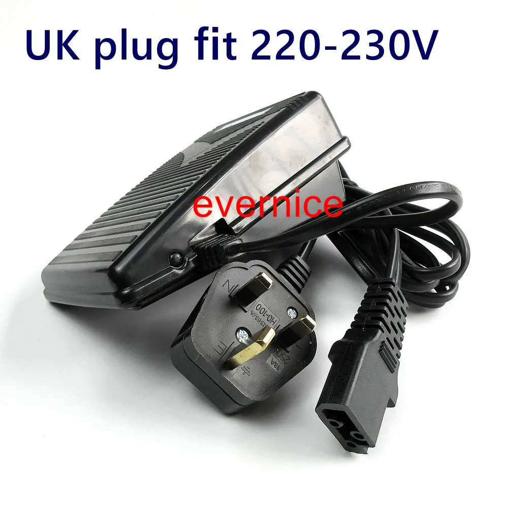 Uk Plug 220V Foot Control Pedal For Husqvarna Viking Huskylock 901 905 910