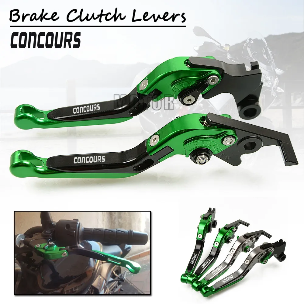 CNC Aluminum Motorcycle Adjustable Folding Extendable Brake Clutch Levers For Kawasaki ZG1000 GTR1400 CONCOURS ZG 1000 GTR 1400