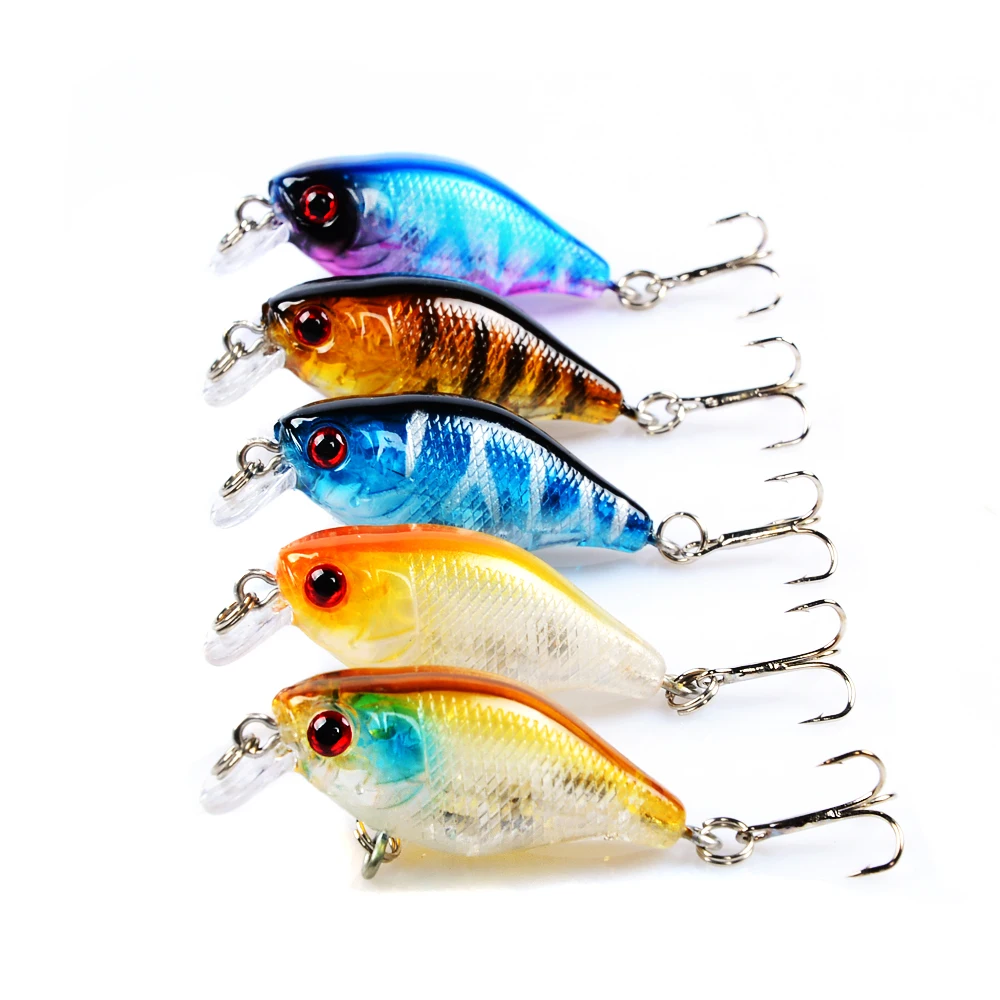 New Arrival 45pcs/lot Fishing Lures Mixed 6 Model Wobbler Fishing Tackle 45 Colors Plastic Crankbait Hard Baits Wholesale Y-T158