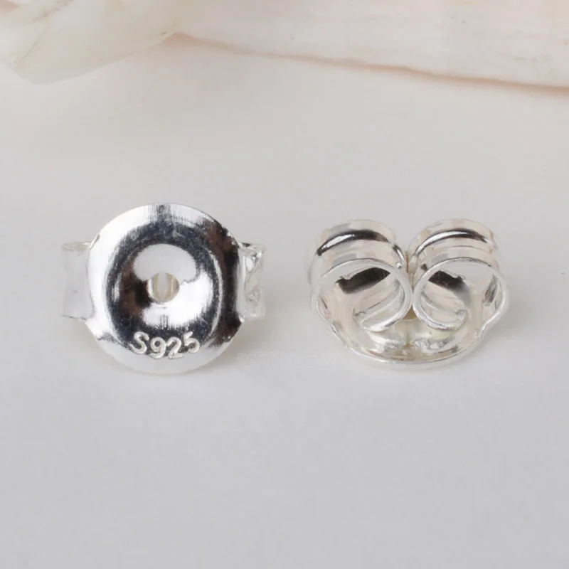 earnut, solid 925 sterling silver earring backs,earring friction butterfly back stopper for earstuds