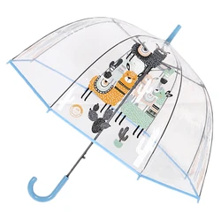 Alpaca Umbrella Kids Transparent Umbrellas Cartoon Unicorn Umbrella Children Rainbow Umbrellas Semi Automatic Dropshipp