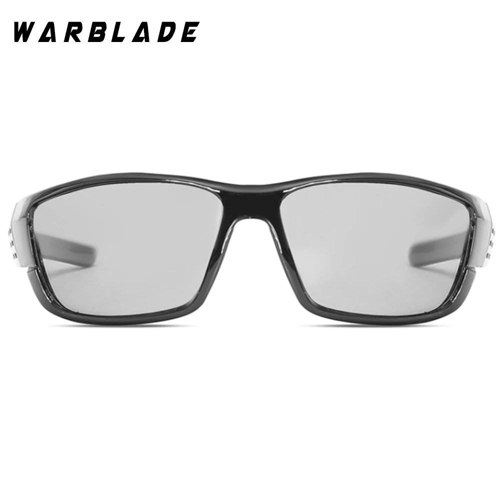 Jazdy spolaryzowane kwadratowe okulary fotochromowe mężczyźni Chameleon okulary mężczyźni kierowcy gogle UV400 wędkowanie Sunglases WarBLade