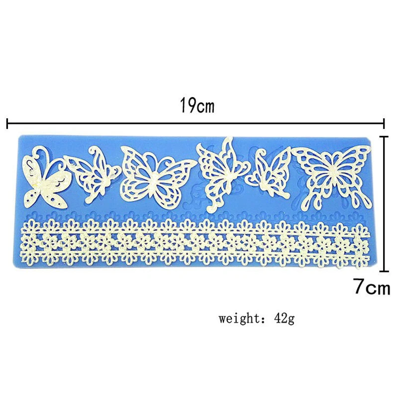 Aomily Butterflies Lace Silicone Mat Pad Lace Cake Fondant Mold Butterfly Mousse Cake Kitchen DIY Baking Decorating Bakeware