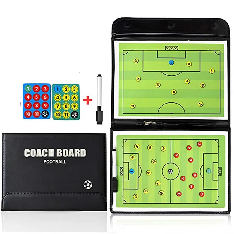 

Foldable Football Coaching Board Magnetic Soccer Tactic Strategy Board With Marker Pen Football Training Teaching Clipboard