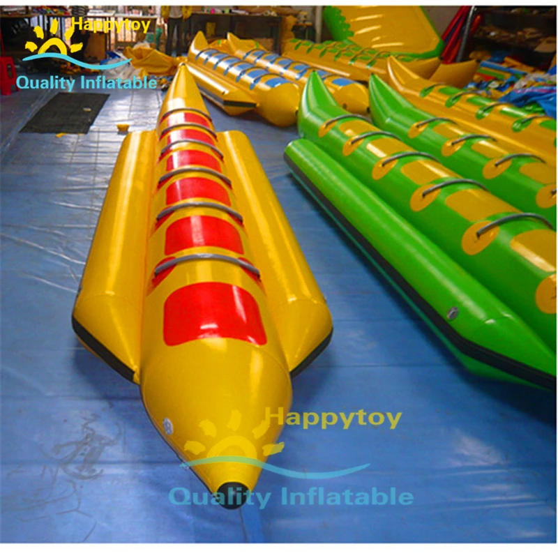 

PVC Tarpaulin Inflatable Banana Boat Ski Tubes Water Towable Sports Flyingfish Banana Boats For Sale