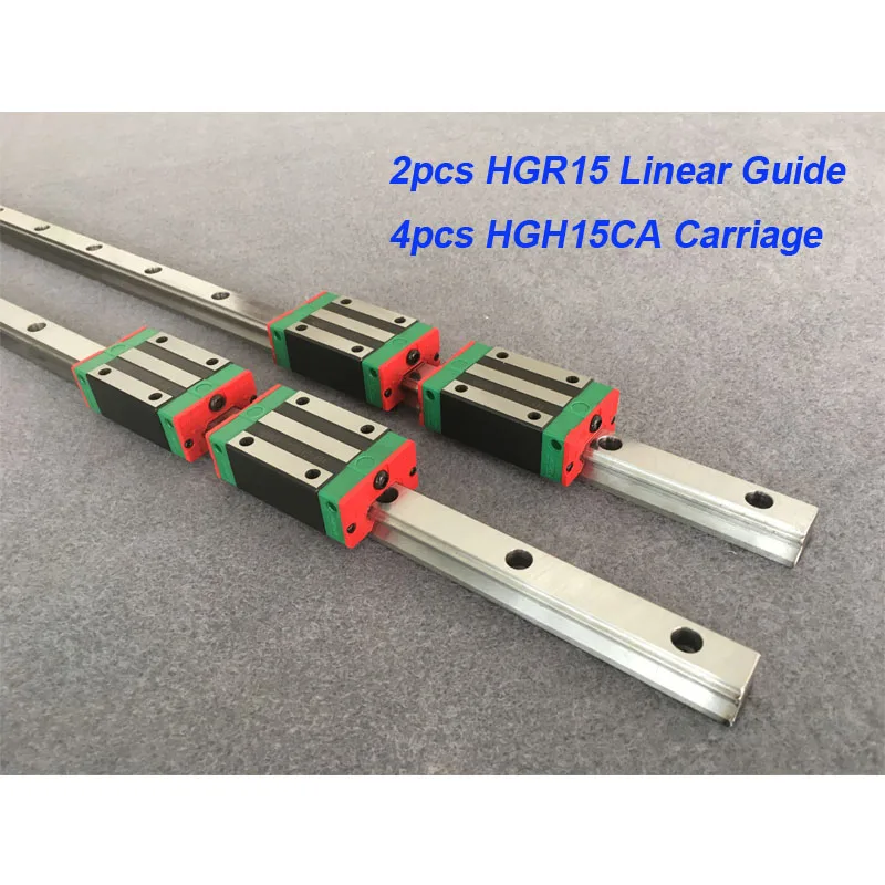 

2pcs HGR15 - 750 800 850 900 950 1000 1050 1100mm + 4pcs HGH15CA or HGW15CA linear block carriage CNC parts