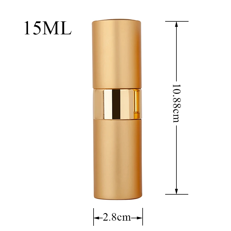 1Pc High quality 15ML Portable Mini Aluminum Refillable Spray Perfume Bottle Empty Cosmetic Containers Atomizer For Traveler