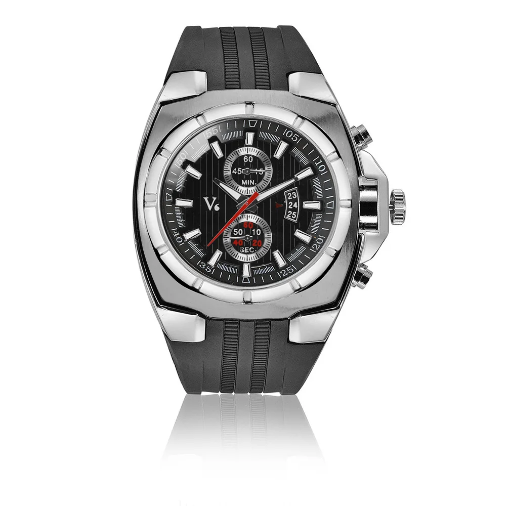 Montre militaire V6 pour hommes, marque de luxe, mode Sport, bracelet en Silicone, horloge saat reloj hombre