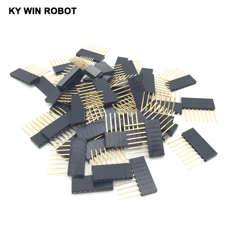 50 sztuk/partia specjalne złącze żeńskie nagłówek PC104 długie złącze żeńskie nagłówek 2.54 rozstaw 1*8/8P pin 11MM