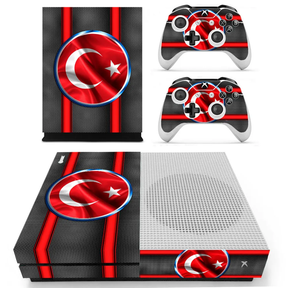 Turkey National Flag Skin Sticker Decal For Microsoft Xbox One S Console and 2 Controllers For Xbox One S Skin Sticker Vinyl