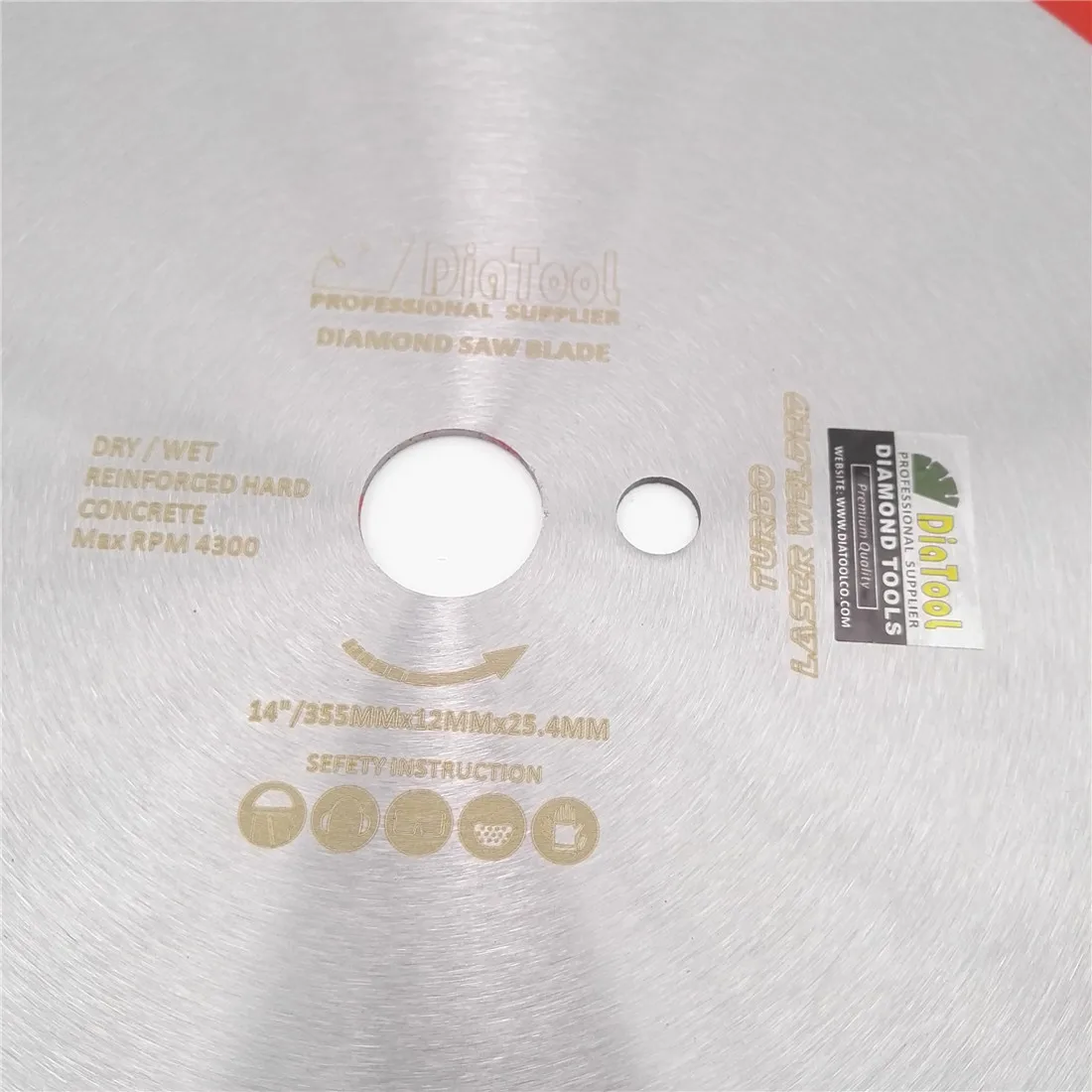 DIATOOL 14 "soldadas A Laser Profissional Alta segmentos Turbo Diamante Lâmina de Serra 358 MILÍMETROS Roda de Disco de Diamante De Corte De concreto Armado
