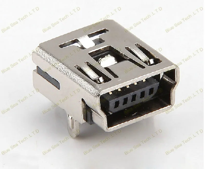 60PCS/360 PCS 12 model MINI USB 5P Female Jacks Socket PCB Mount,5Pin 12 type/kinds USB combination sets,Brass shell