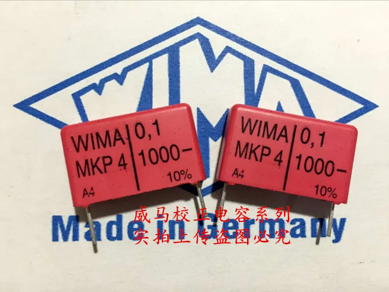 

2020 hot sale 10pcs/20pcs German capacitor WIMA MKP4 1000V 0.1UF 1000V 104 100n P: 22.5mm Audio capacitor free shipping