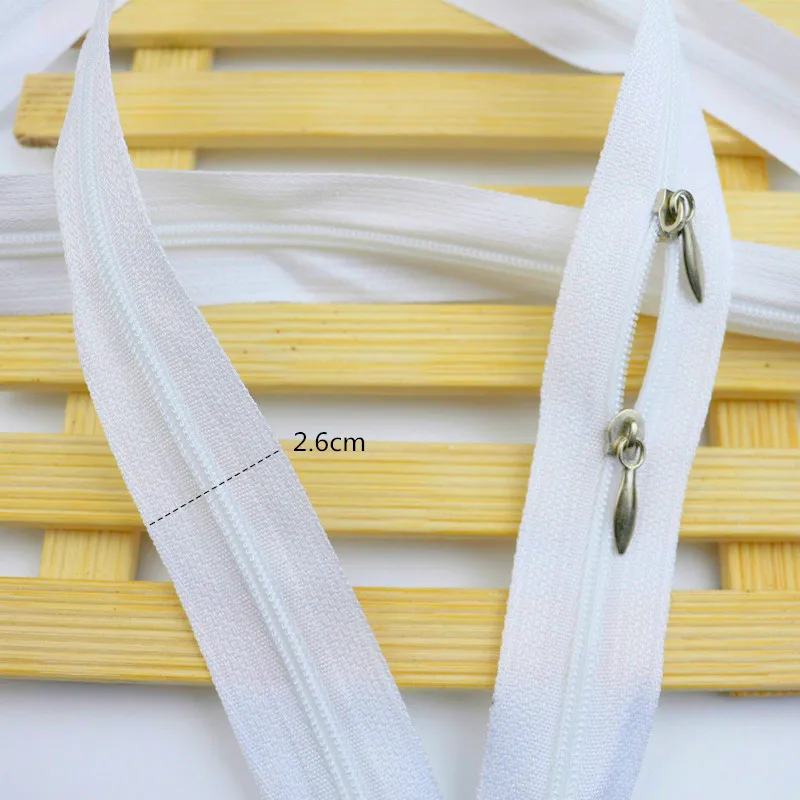 3Pcs 100/150/200CM Long Zippers DIY Nylon Quilt Sleeping Bag Double Sliders Zips Tailoring Accessories Textile Sewing Tools