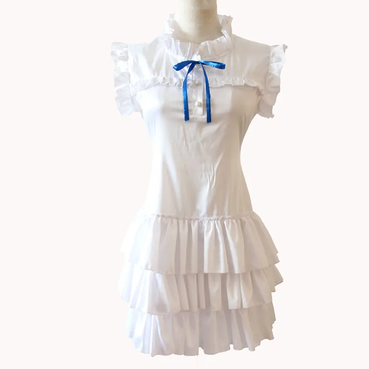 Anime Anohana Cosplay Menma Honma Meiko The Flower We Saw That Day Costume for Halloween Party Female Role Play White Dress