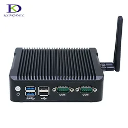 Kingdel New Style Fanless mini pc quad core N3160 nettop pc with 2*HDMI DP USB3.0 Nuc Intel HD Graphics 400 windows 7 Linux