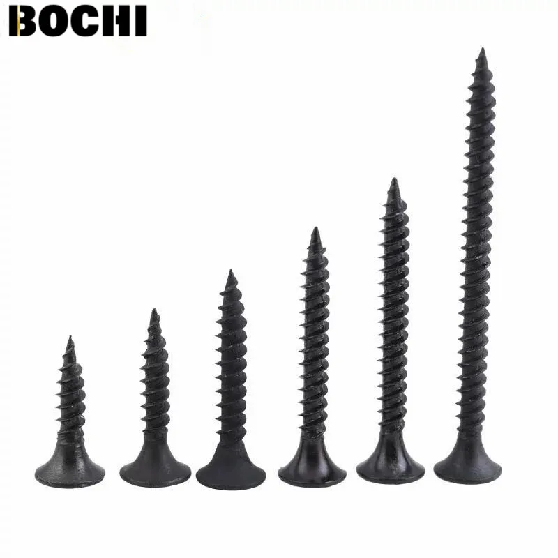 GB/T 50pcsM3.5 flat head KA self-tapping hard black Phillips high strength gypsumboard ash phosphoruwall board bugle head screw