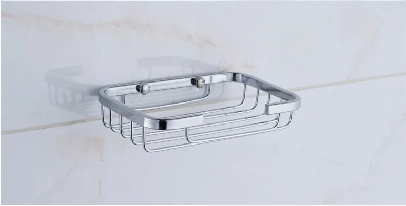 1PC Fashion Popular Chrome Plated Convenience Facility Classic Strong Suction Bathroom Shower Soap Dish Holder Cup Tray KH 2029