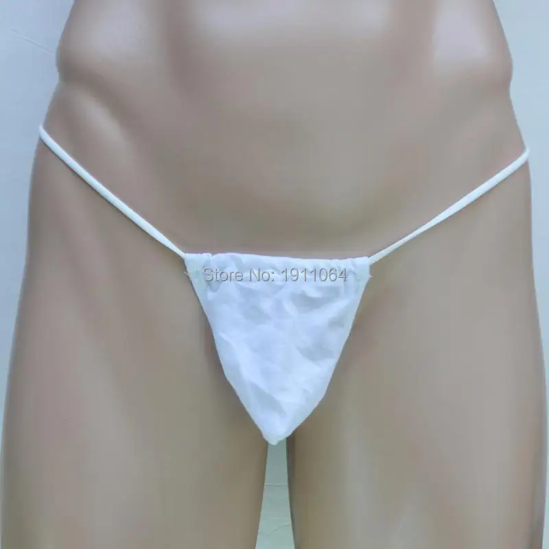 Mens string pouch thong low-waist 100% cotton thong thin soft jersey