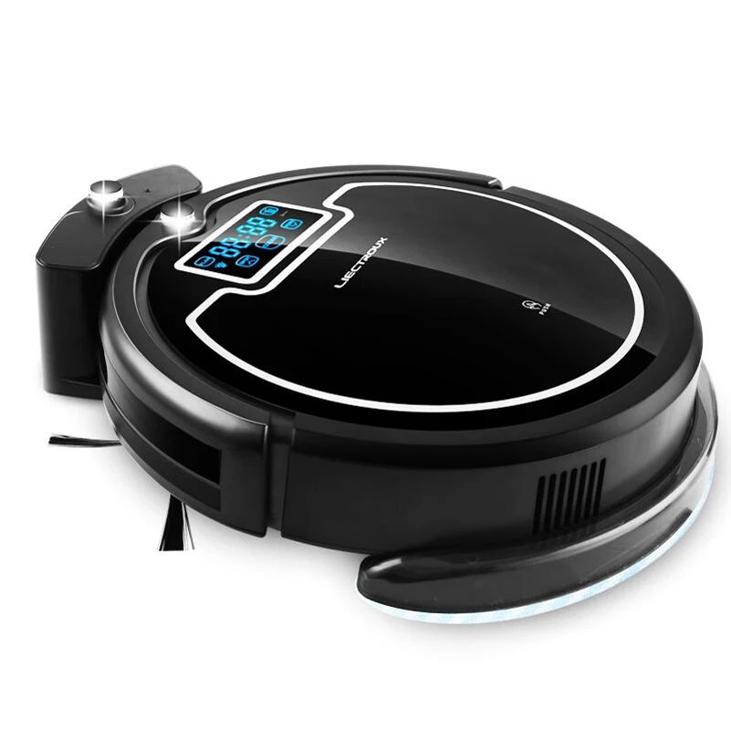 LIECTROUX B2005PLUS Robot Vacuum Cleaner with Wet/Dry Big Mop Water Tank, Time Schedule, Auto Smart Recharge Clean Aspirator