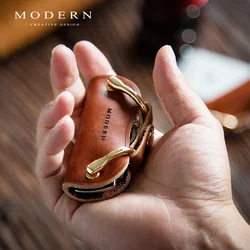 Brand New 2022 Genuine Leather Smart Key Wallet DIY Keychain EDC Pocket Car Key Holder Key Organizer Holder