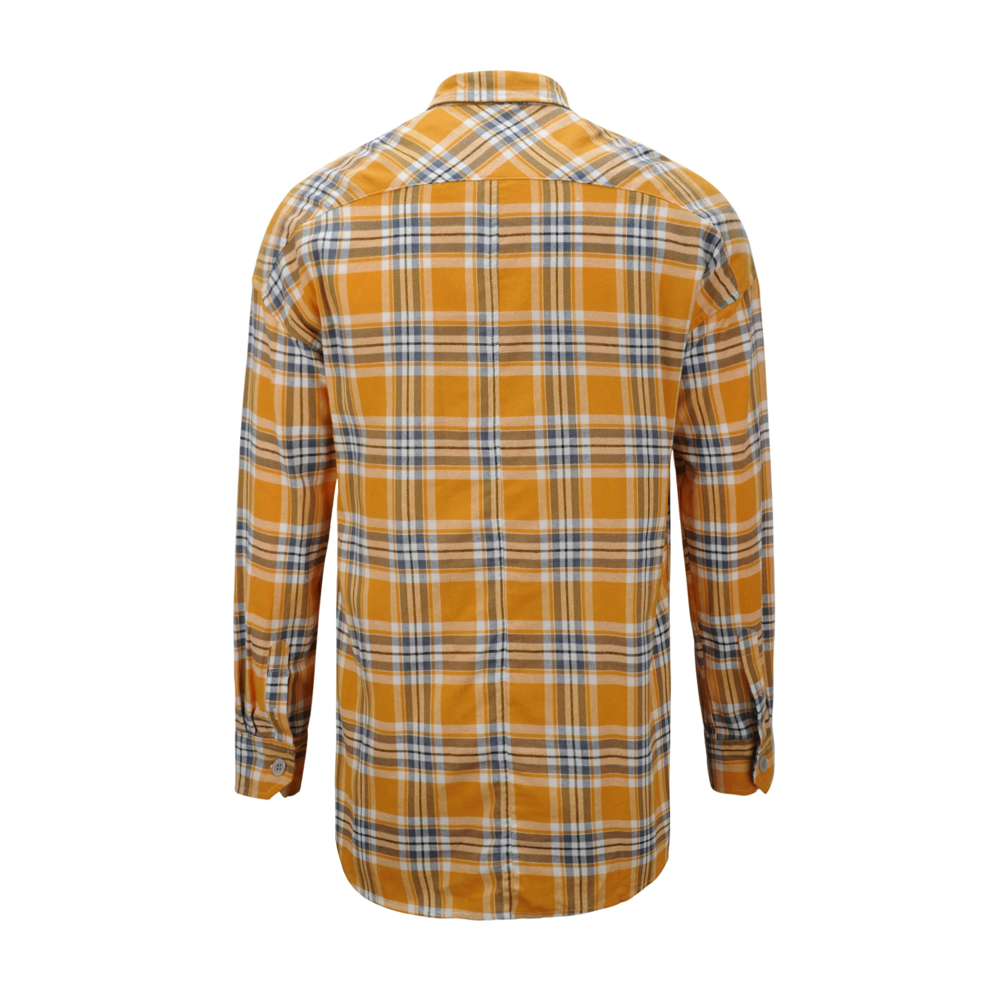 New justin bieber Autumn winter flannel Scotland grid long sleeve shirts Hiphop extended curved hem oversized Men shirt