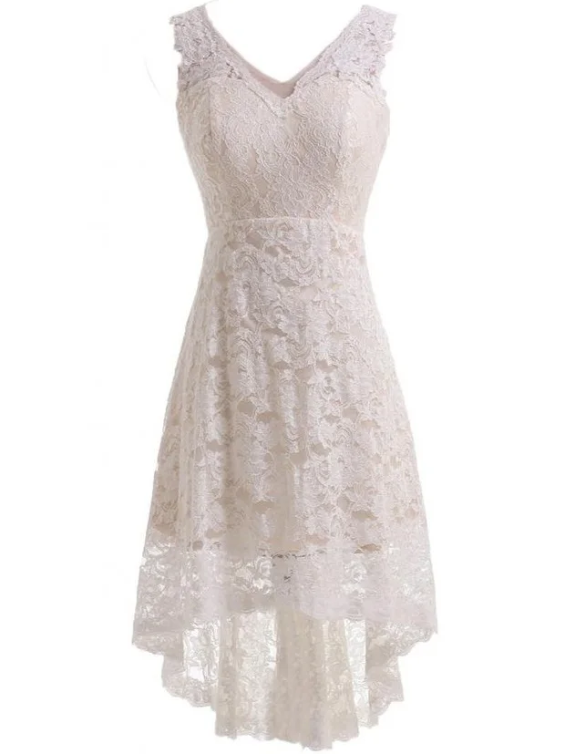 Robe De mariée asymétrique en dentelle Vintage, vêtement grec bon marché, tenue De plage, collection 2023