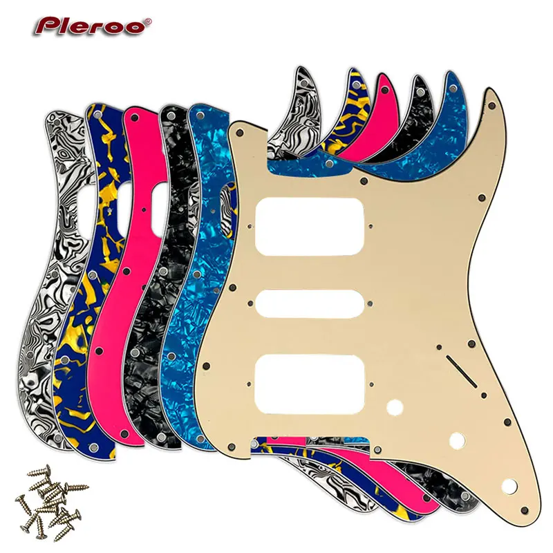 Guitar Parts - For USA\\Mexico Fd Strat11 Screw Holes HSH Two Deluxe Humbuckers Single St Guitar Pickguard Scratch Plate