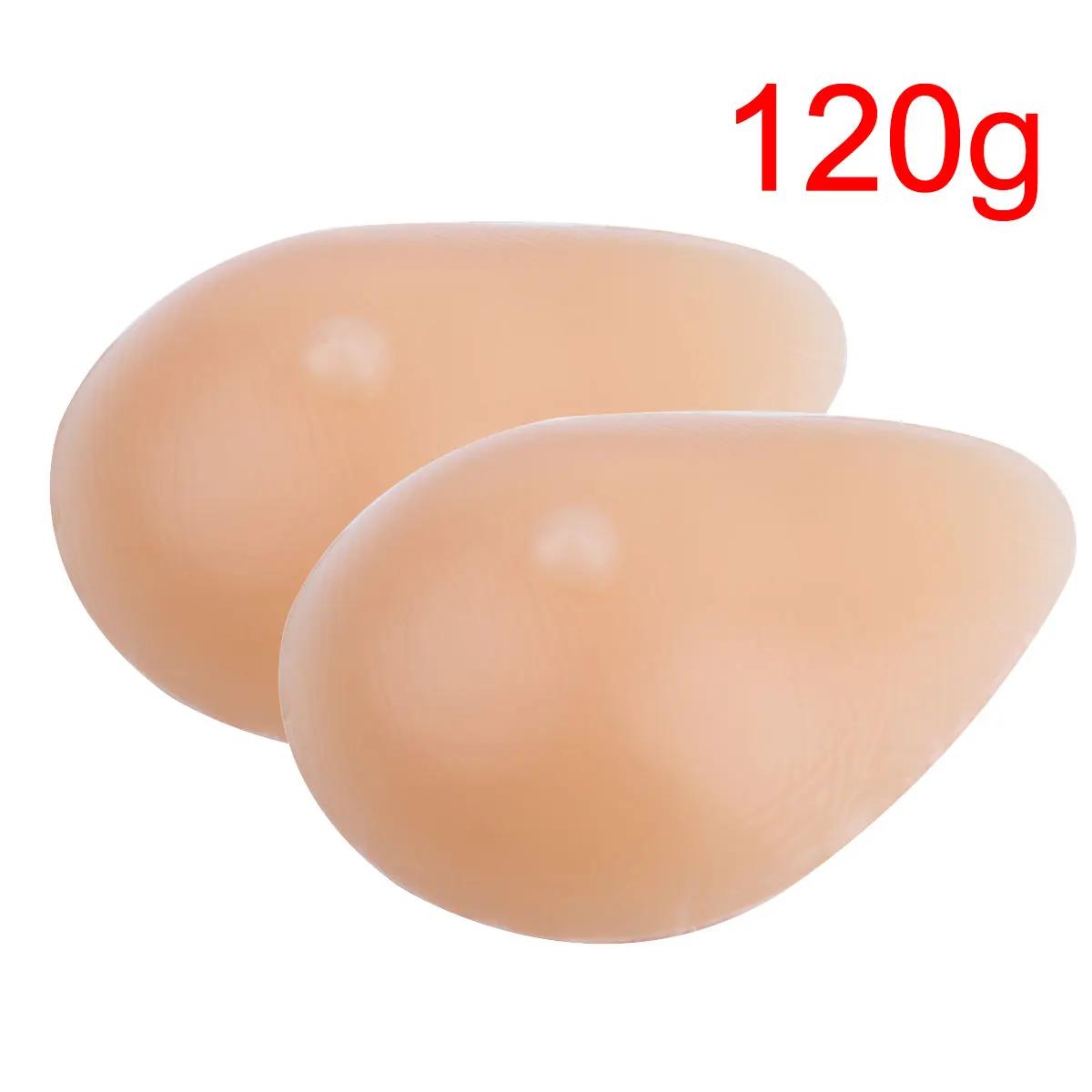 2Pcs Nude Soft Silicone Simulated Breast Waterdrop Shaped Fake Breast Mastectomy Prosthesis Breast Pad for Adult SM Products