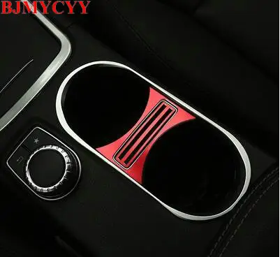 

BJMYCYY For Mercedes Benz Interior Mouldings GLA Water Cup Shelf Decorative Trim Cover Car Styling Accessories