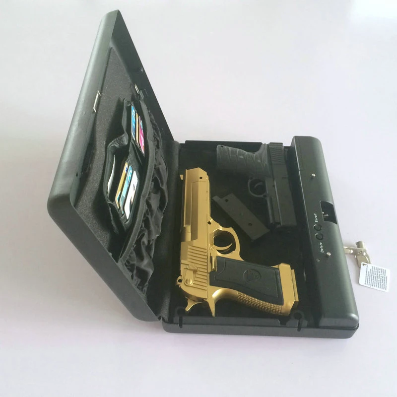 Portable Fingerprint Security Box Money Gun Digital Small Safe Box Cold-rolled Steel Car Safe Box Valuables Money Jewelry Storag