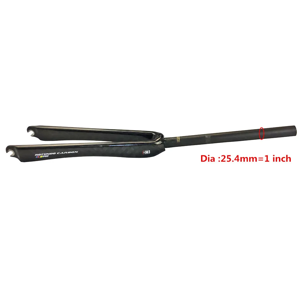 Nouvelle fourche de vélo de route en carbone 25.4mm 1 pouce fourche pièces de vélo en carbone 700c fourchettes 40mm accessoires de vélo offset