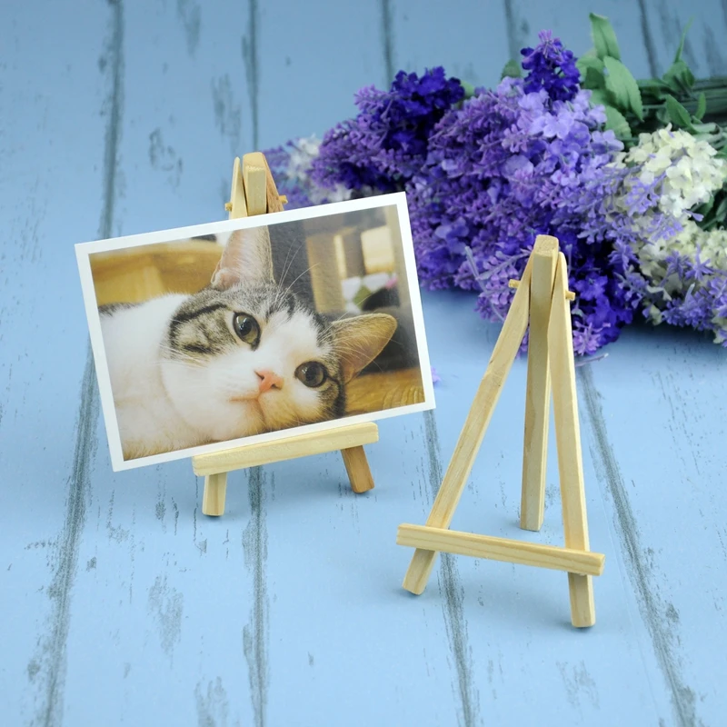 Nature Wooden Photo Shelf Mini Easel Send Card at Random for Photo photography Props Room Home Wedding Decoration Items