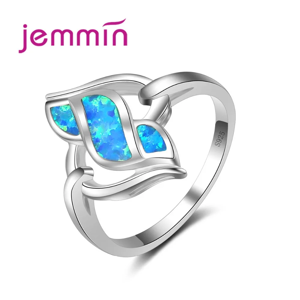 

Wholesale & Retail Opal Rings New Arrival 925 Sterling Silver Blue Fire Opal Rings Fashion Jewelry for Women Best Gifts