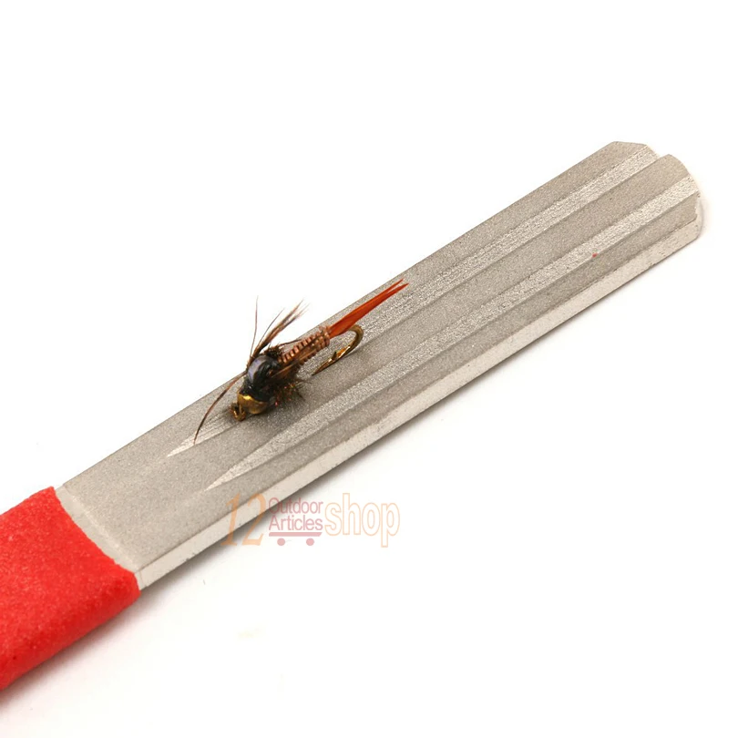 MNFT 2 Pcs/Lot Double Side Good Quality Fishing Flies Hook Hone Fly Fishing Hook Sharpening Tool Hooks Sharpener Hone